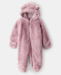 Carter's Baby Girls Long Sleeve Hooded Jumpsuit