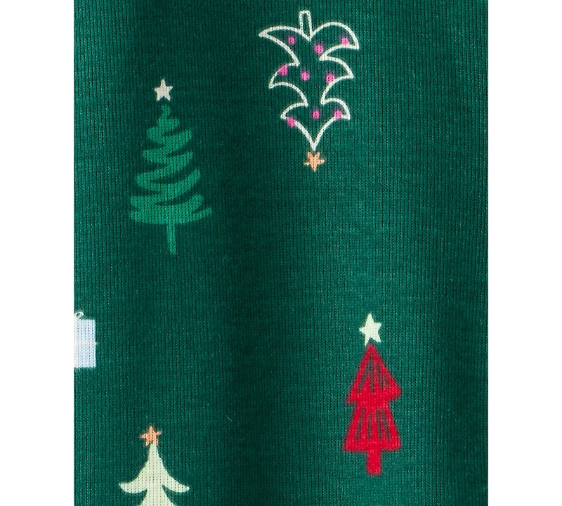 Carter's Baby Boys or Girls Christmas Tree Print Zip-Up Sleep and Play Coverall