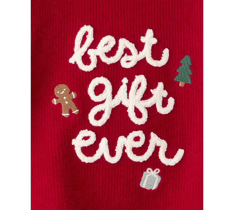 Carter's Baby Boys Best Gift Ever Holiday Sweater and Pants, 2-Piece Set