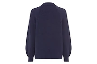 Olsen Women's Quilted Mixed Media Zip Front Cardigan