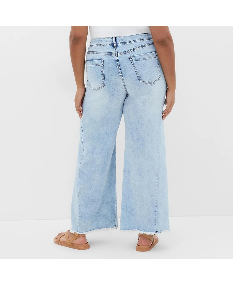 City Chic Women's Harley Fit Aliya Wide Leg Jean