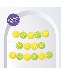 Pickleball Garland Banner, 30 Feet of Cord, 15 Double-Sided Pickleballs