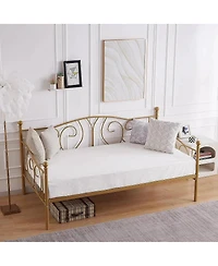 Slickblue Decorative French Country Daybed Frame in Metal for Living Room or Bedroom