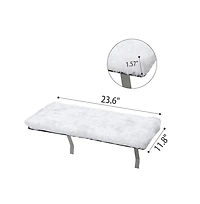Zeus & Ruta Wall-Mounted Cat Window Seat with Cushion in White