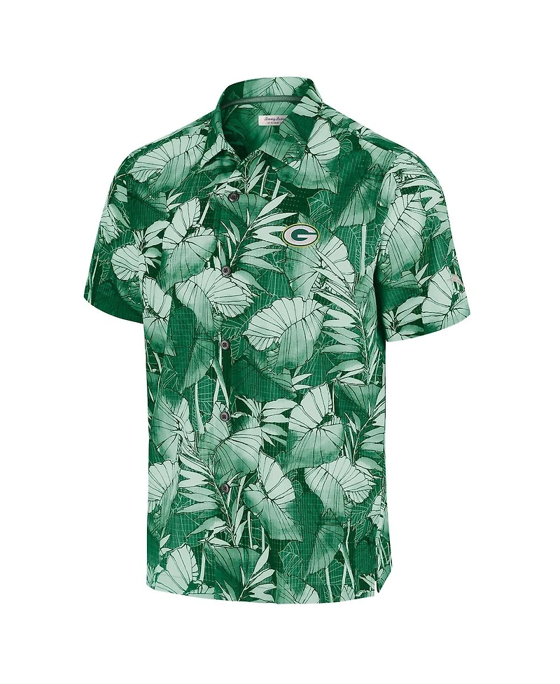 Tommy Bahama Men's Green Bay Packers Coast Nuevo Fronds Camp Button-Up Shirt