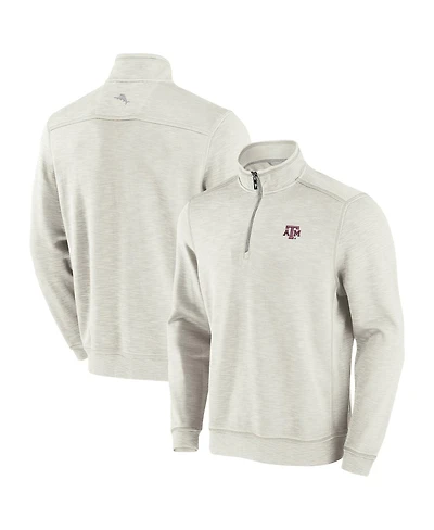 Tommy Bahama Men's White Texas A&M Aggies Sport Tobago Bay Tri-Blend Quarter-Zip Pullover Sweatshirt
