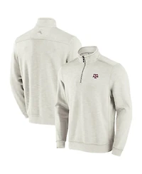 Tommy Bahama Men's White Texas A&M Aggies Sport Tobago Bay Tri-Blend Quarter-Zip Pullover Sweatshirt