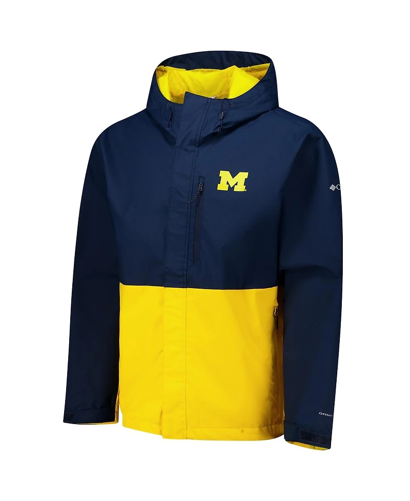 Columbia Men's Navy Michigan Wolverines Field Bound Omni-Tech Full-Zip Jacket