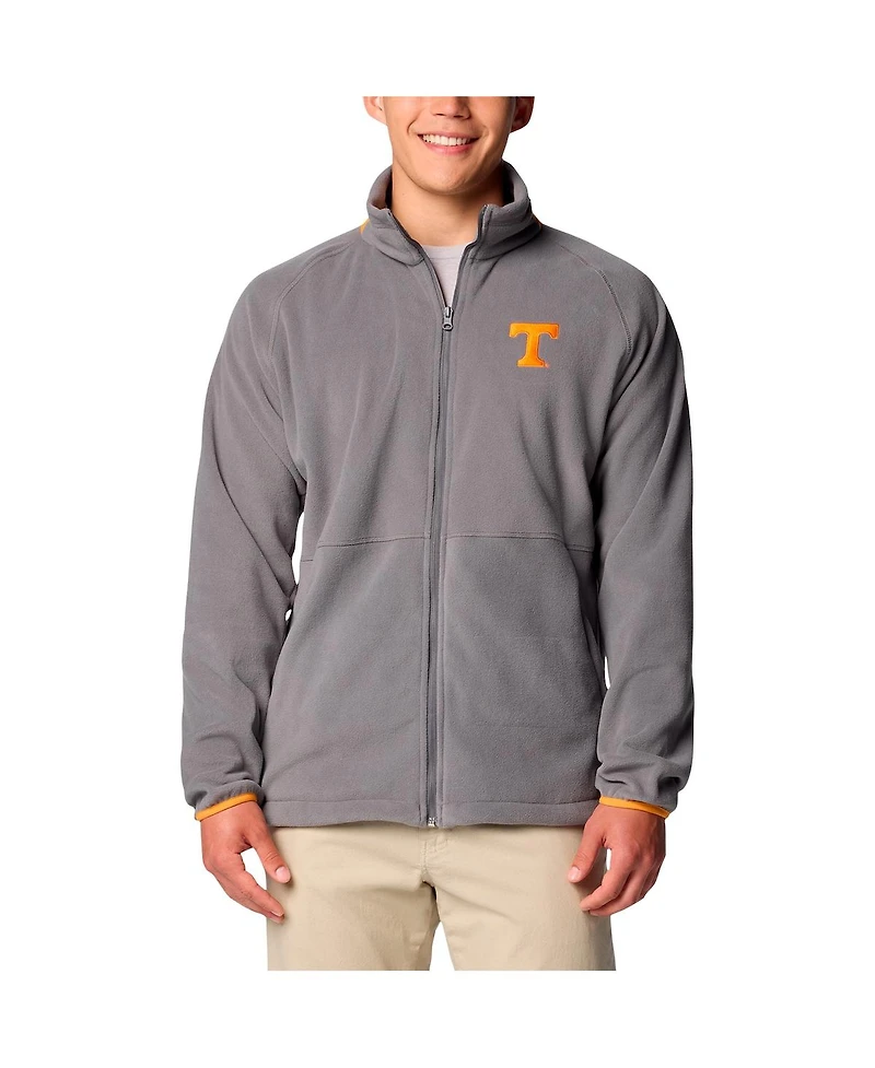 Columbia Men's Gray Tennessee Volunteers Big Tall Flanker Iv Fleece Raglan Full-Zip Jacket
