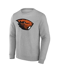 Fanatics Men's Gray Oregon State Beavers Applique Fleece Pullover Sweatshirt