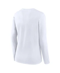 Fanatics Women's White Oklahoma Sooners Double Team Script Long Sleeve T-Shirt