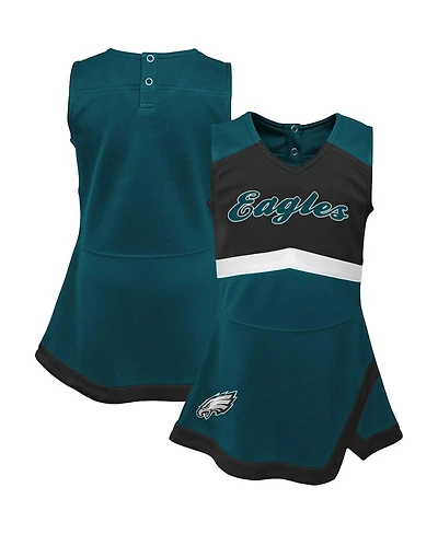 Outerstuff Baby Boys and Girls Green Philadelphia Eagles Cheer Captain Jumper Dress