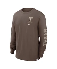 Nike Men's Light Brown Texas Rangers Statement Max90 Long Sleeve T-Shirt