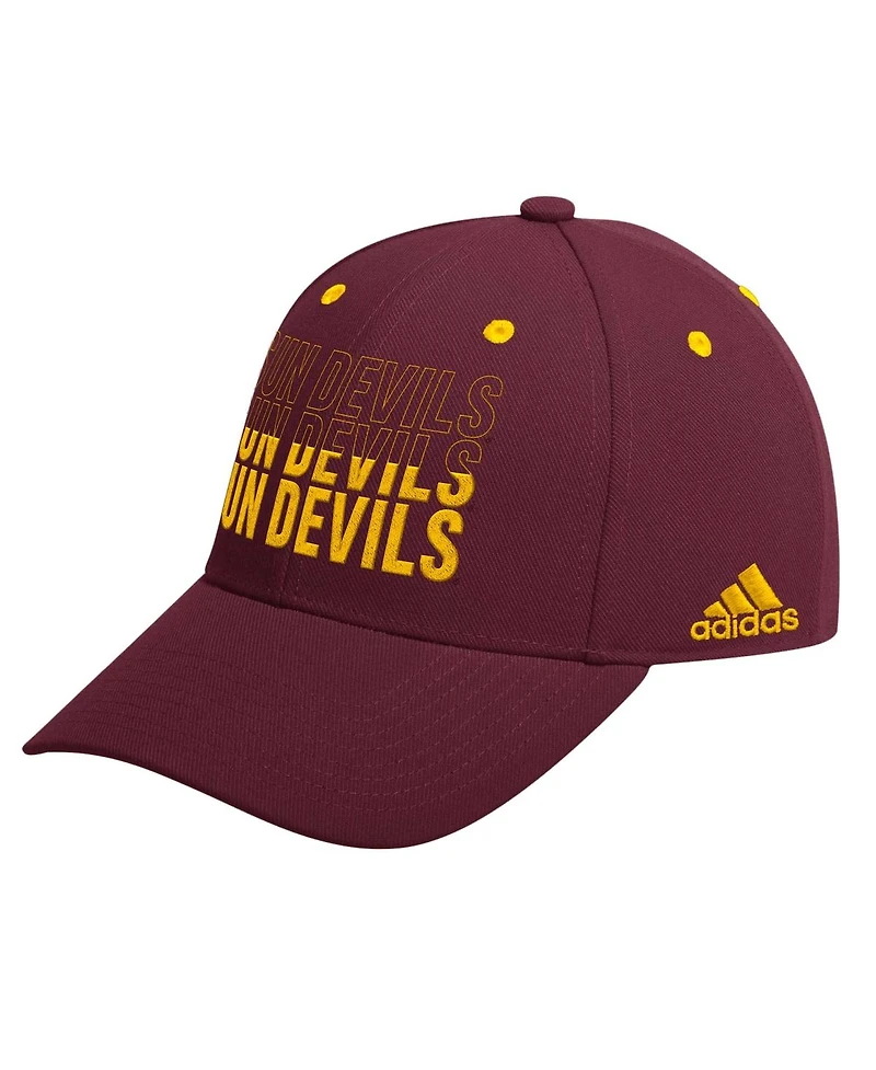 Adidas Men's Maroon Arizona State Sun Devils Seasonal Half Font Adjustable Hat
