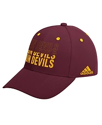 Adidas Men's Maroon Arizona State Sun Devils Seasonal Half Font Adjustable Hat