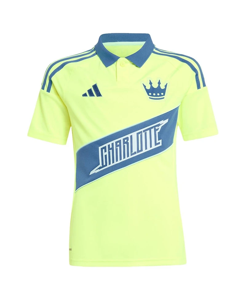 Adidas Big Boys and Girls adidas Yellow Charlotte Fc 2025 Third Replica Jersey