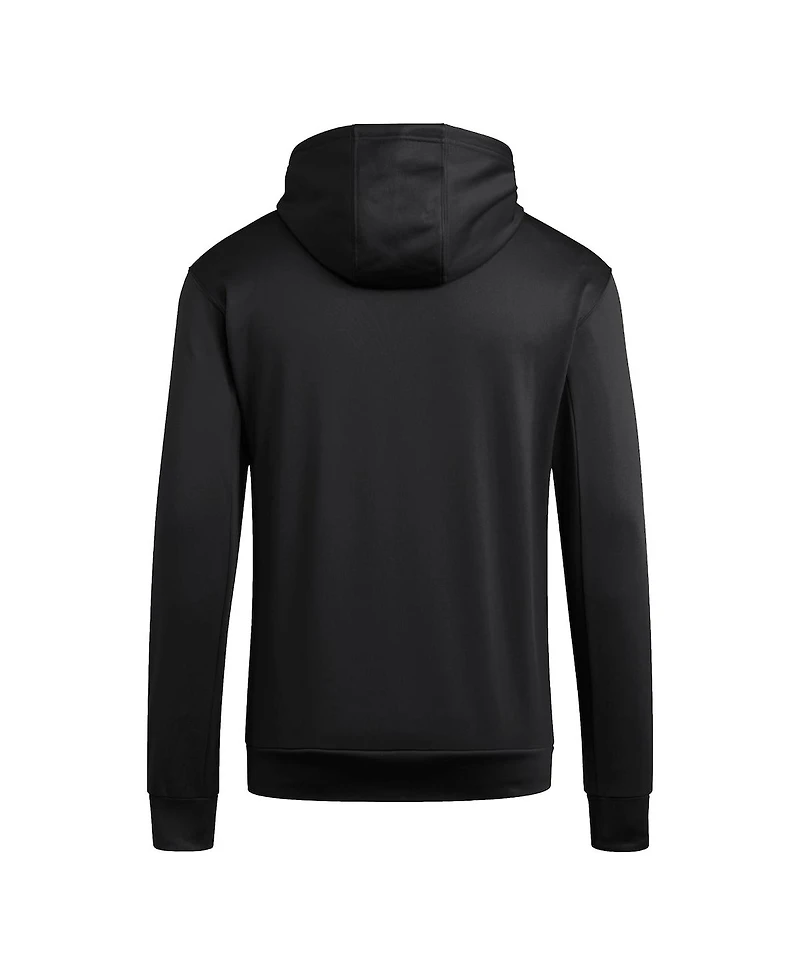 Adidas Men's Black Nc State Wolfpack Locker Logo Fleece Pullover Hoodie