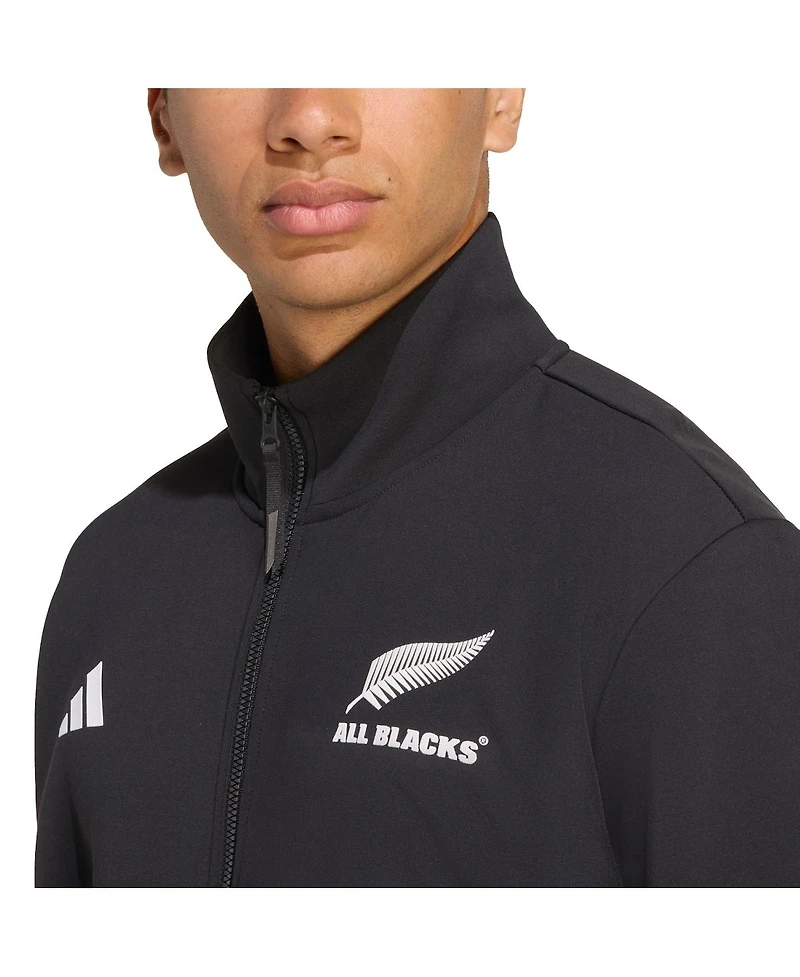 Adidas Men's Black New Zealand Rugby 2025/26 Anthem Full-Zip Jacket