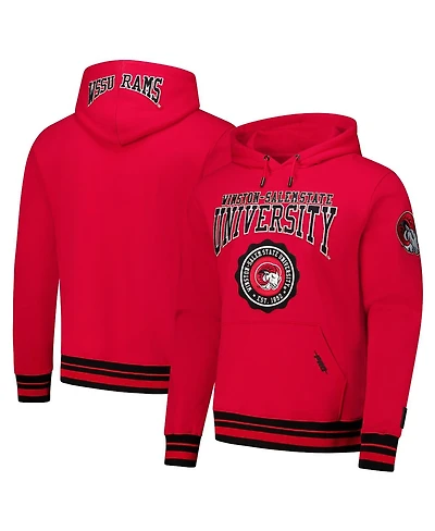 Pro Standard Men's Red Winston-Salem State Rams Crest Pullover Hoodie