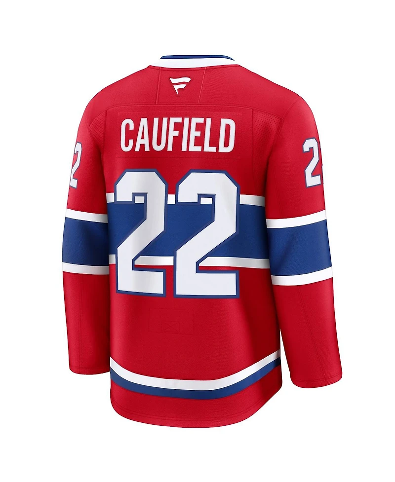 Fanatics Men's Cole Caufield Red Montreal Canadiens Home Premium Jersey