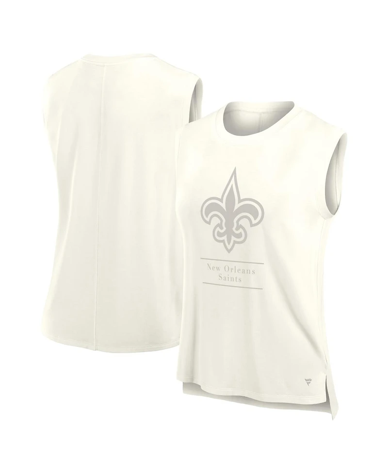 Fanatics Women's Cream New Orleans Saints Studio Embrace Tank Top