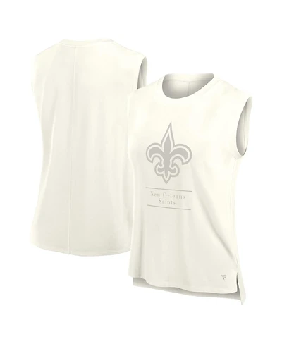 Fanatics Women's Cream New Orleans Saints Studio Embrace Tank Top