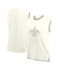 Fanatics Women's Cream New Orleans Saints Studio Embrace Tank Top