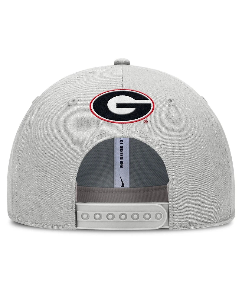Nike Men's Gray Georgia Bulldogs 2025 Sideline Dust Pinched Rise Adjustable Hat