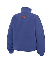 Wear by Erin Andrews Women's Royal New York Islanders Polar Fleece Half-Zip Jacket