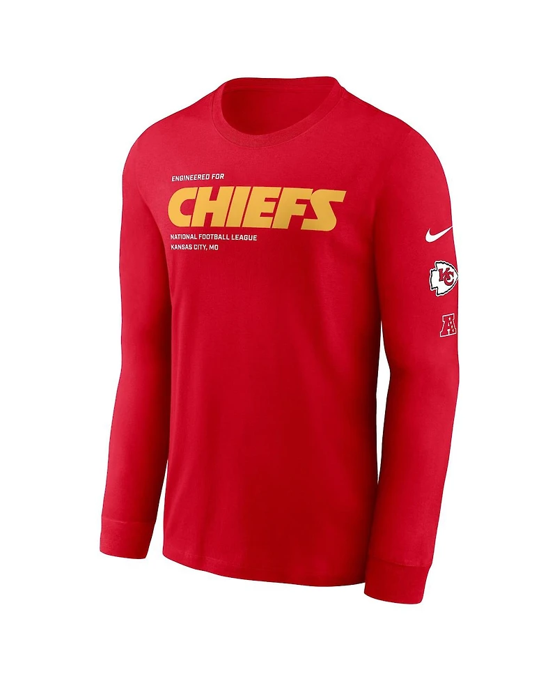 Nike Men's Red Kansas City Chiefs Play to Win Essential Long Sleeve T-Shirt