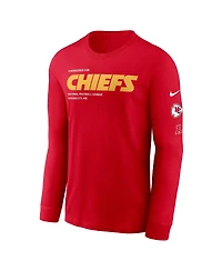 Nike Men's Red Kansas City Chiefs Play to Win Essential Long Sleeve T-Shirt
