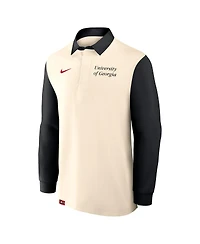 Nike Men's Tan/Black Georgia Bulldogs Rugby Long Sleeve Shirt