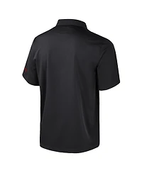 Colosseum Men's Black Texas Tech Red Raiders Strike Bowling Button-Up Shirt