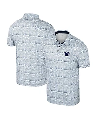 Colosseum Men's Navy Penn State Nittany Lions It's Time Allover Print Polo Shirt