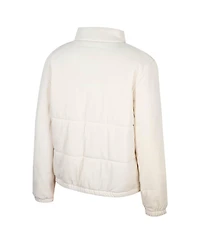 Colosseum Women's Cream Michigan State Spartans So Hot Right Now Quilted Puffer Full-Zip Jacket