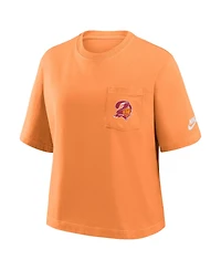 Nike Women's Orange Tampa Bay Buccaneers Rewind Pocket Boxy T-Shirt