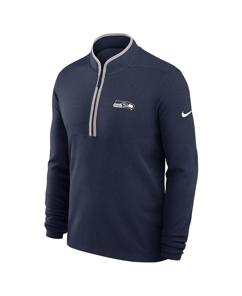 Nike Men's College Navy Seattle Seahawks Lightweight Victory Performance Half-Zip Pullover
