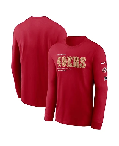 Nike Men's Scarlet San Francisco 49ers Play to Win Essential Long Sleeve T-Shirt