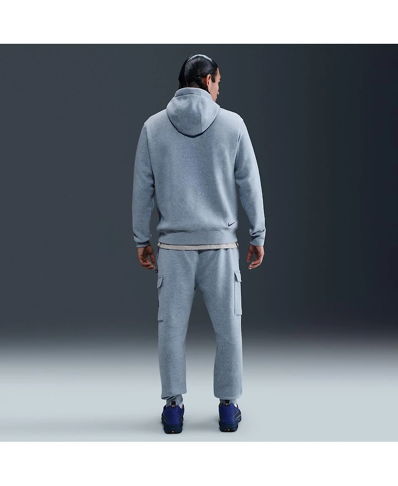 Nike Men's Heather Navy Paris Saint-Germain Club Pullover Hoodie