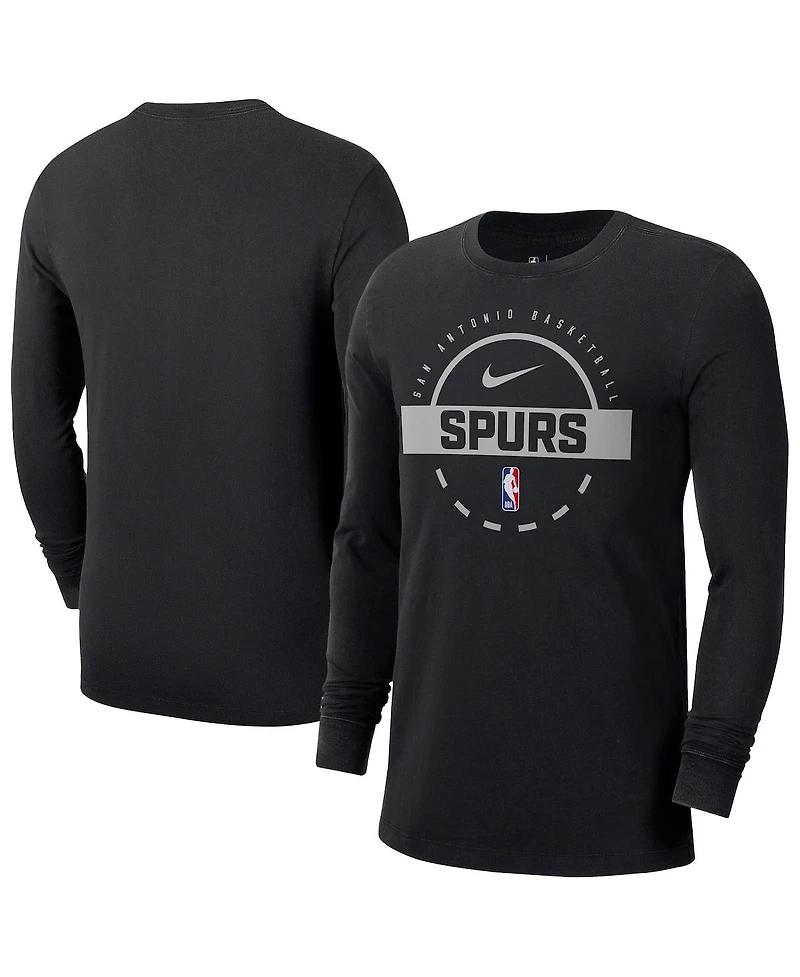 Nike Men's Black San Antonio Spurs Authentic Long Sleeve Practice T-Shirt