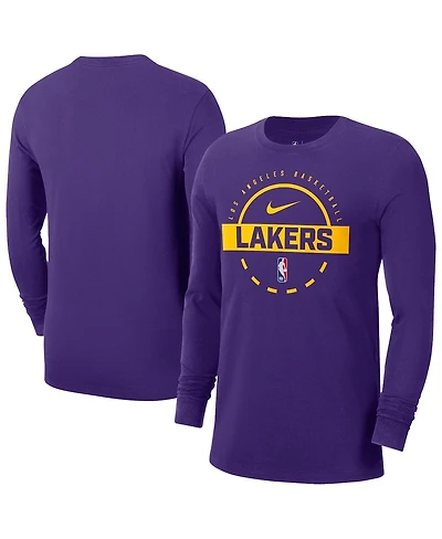 Nike Men's Purple Los Angeles Lakers Authentic Long Sleeve Practice T-Shirt