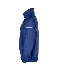 Nike Men's Blue New York Knicks Courtside Wind Runner Woven Half-Zip Jacket