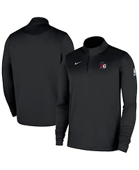 Nike Men's Black Philadelphia 76ers 2025/26 Authentic Coaches Quarter-Zip Pullover Jacket