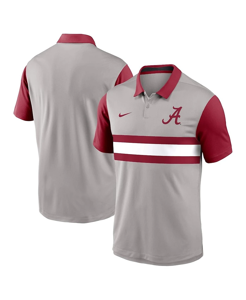 Nike Men's Gray/Crimson Alabama Crimson Tide Vapor Performance Polo Shirt
