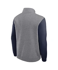 Jordan Men's Heather Gray Michigan Wolverines Club Fleece Half-Zip Pullover Sweatshirt