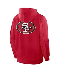 Fanatics Men's Scarlet San Francisco 49ers Checkdown Pass Full-Zip Hoodie