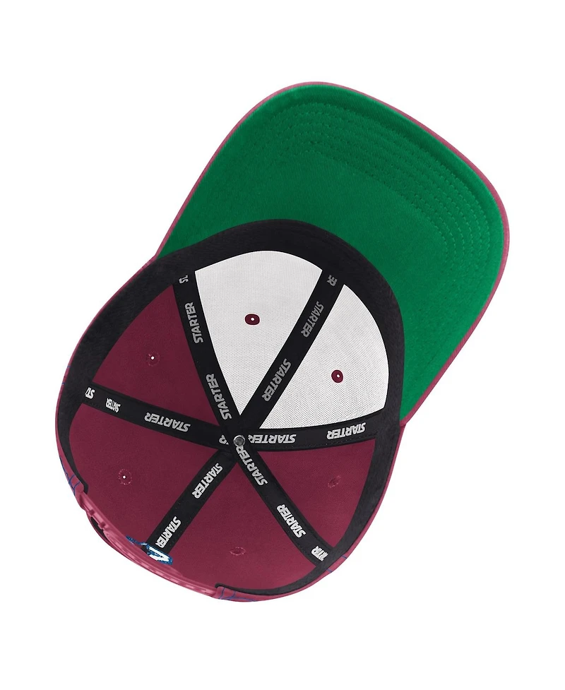 Starter Men's Burgundy Colorado Avalanche Sphere Ii Curved Starfit Adjustable Hat