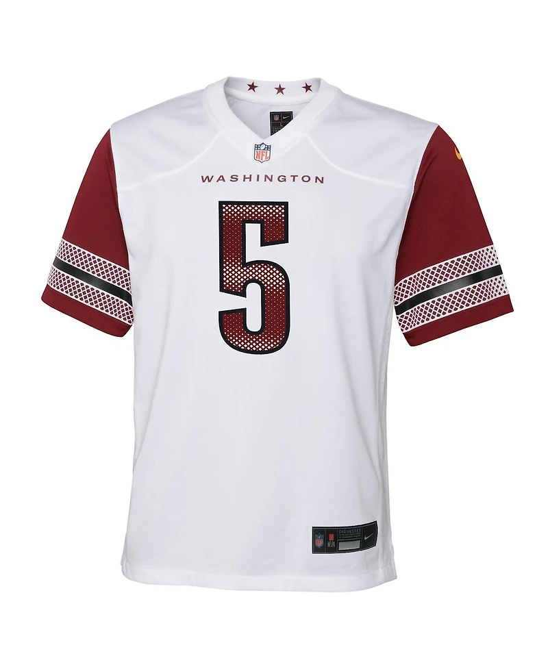 Nike Big Boys and Girls Jayden Daniels White Washington Commanders Game Jersey