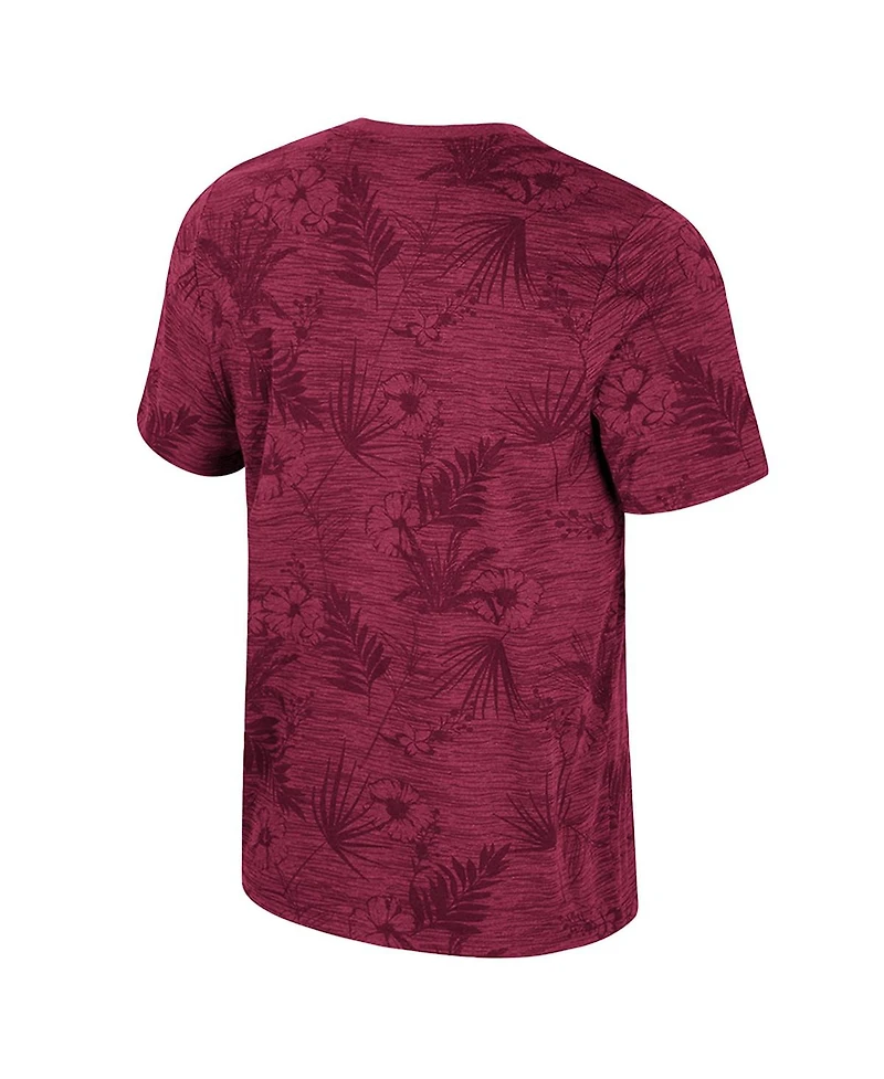 Colosseum Men's Garnet Florida State Seminoles Floral Printed T-Shirt