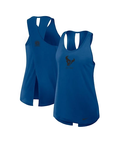 Nike Women's Navy Houston Texans Glory Crisscross Performance Tank Top